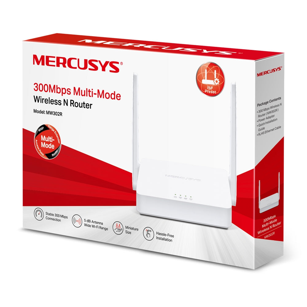 MW302R Rou Wi Mercusys 300Mbps N 2 Ant (0912)