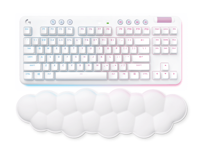 Teclado Logitech G715 Aurora White Mech RGB Wifi 920-010453