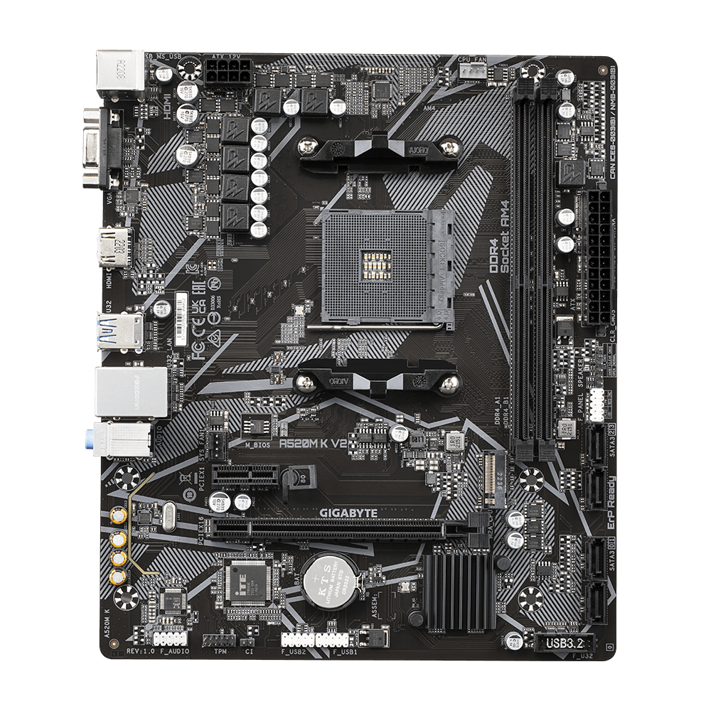 Mother Gigabyte A520M K V2 DDR4 AM4 (Serie 3000/4000/5000)