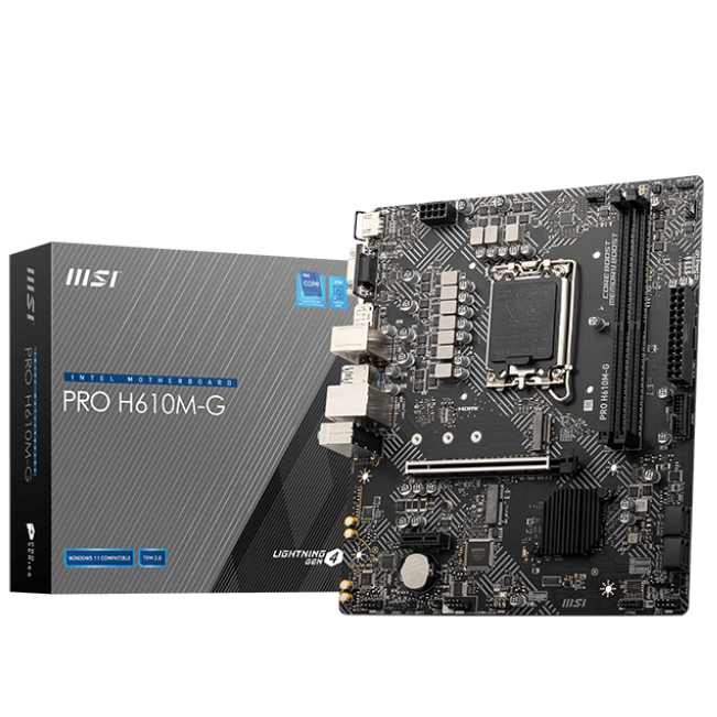 Mother MSI PRO H610M-G DDR5 1700 (12va/13va/14va Gen) (2663)