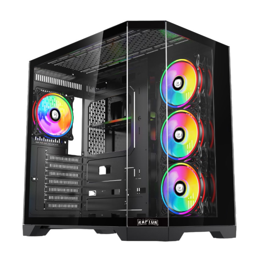 Gabinete Raptor Eclypse TG x2 Mid-Tower RGB Fan x4 (6711)