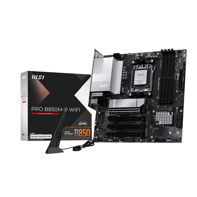 Mother MSI PRO B850M-P WIFI DDR5 AMD5 (Serie 7000/8000/9000)