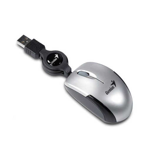 Mouse Genius Micro Traveler Plateado USB