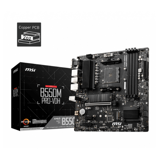 Mother MSI B550M PRO-VDH DDR4 AM4 (Serie 3000/4000/5000)