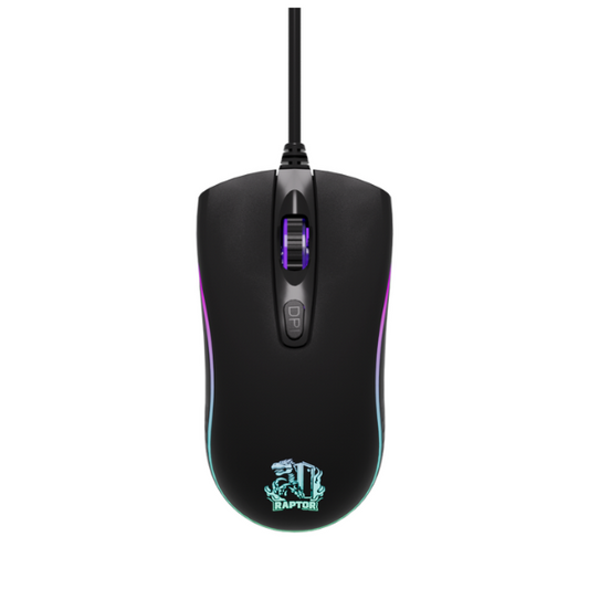 Mouse Gamer Raptor Storm Grip 4 botones 3600dpi 7 colores