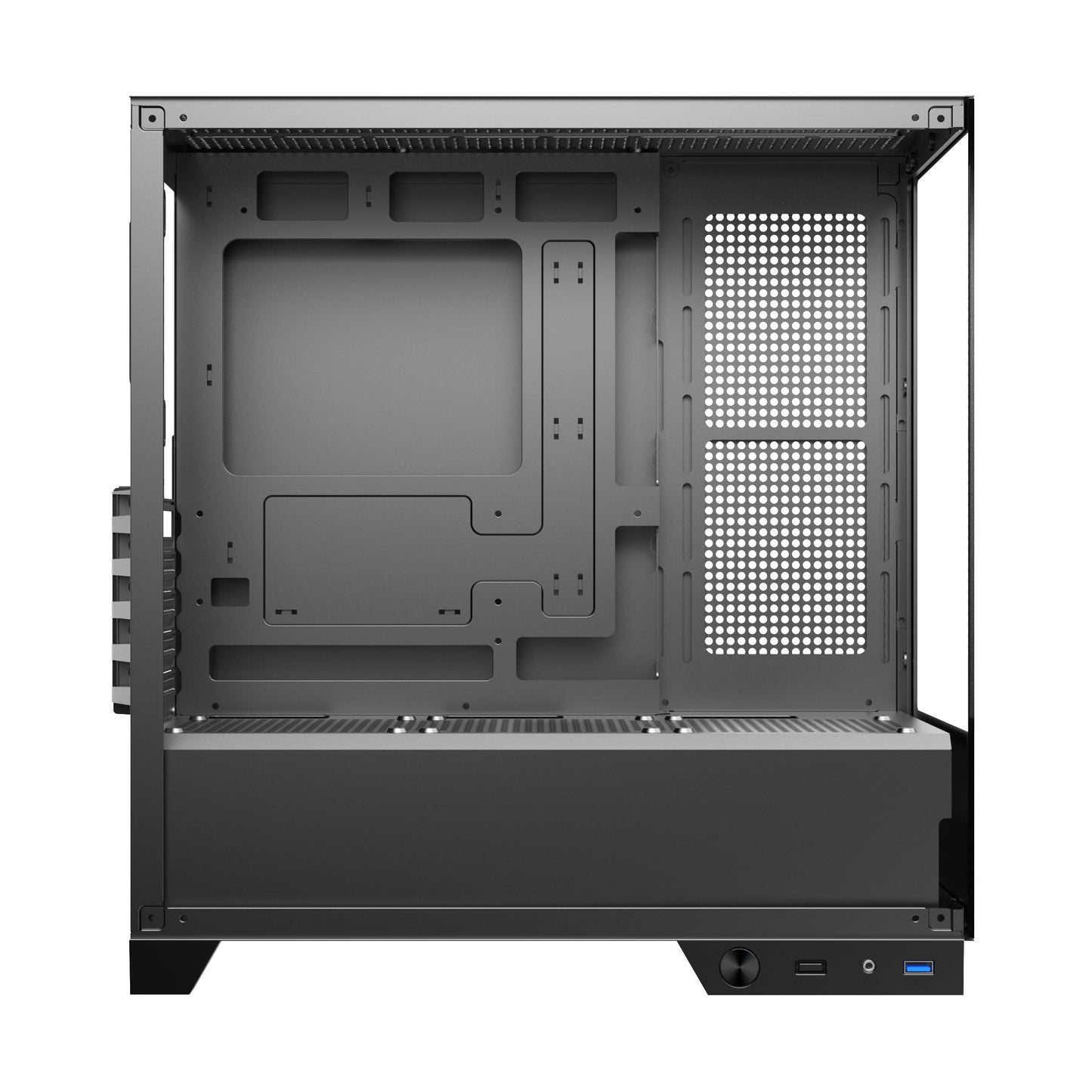 Gabinete Raptor Thunder Strike TG x2 Mid-Tower RGB Fan x1 Black