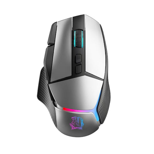 Mouse Gamer Raptor Storm Grip Wireless 9 botones 24000dpi retroiluminado c/software (7411)