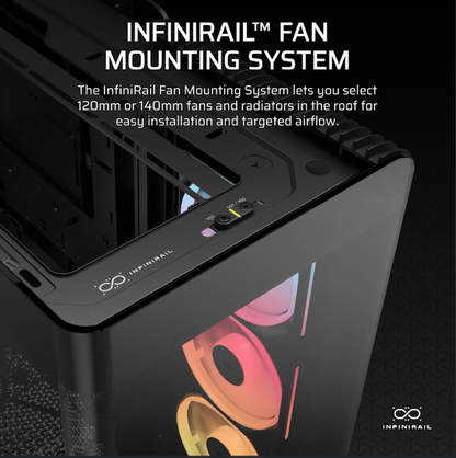 Gabinete Corsair FRAME 4500X LX-R RGB Mid-Tower TG Black