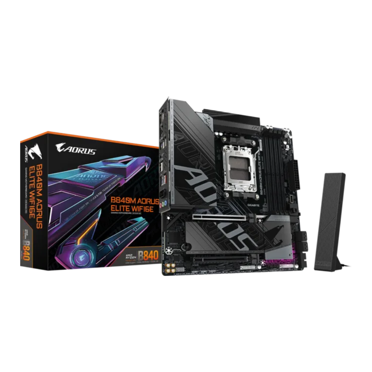 Mother Gigabyte B840M A ELITE WIFI6E DDR5 AM5 (Serie 7000/8000/9000) (7331)