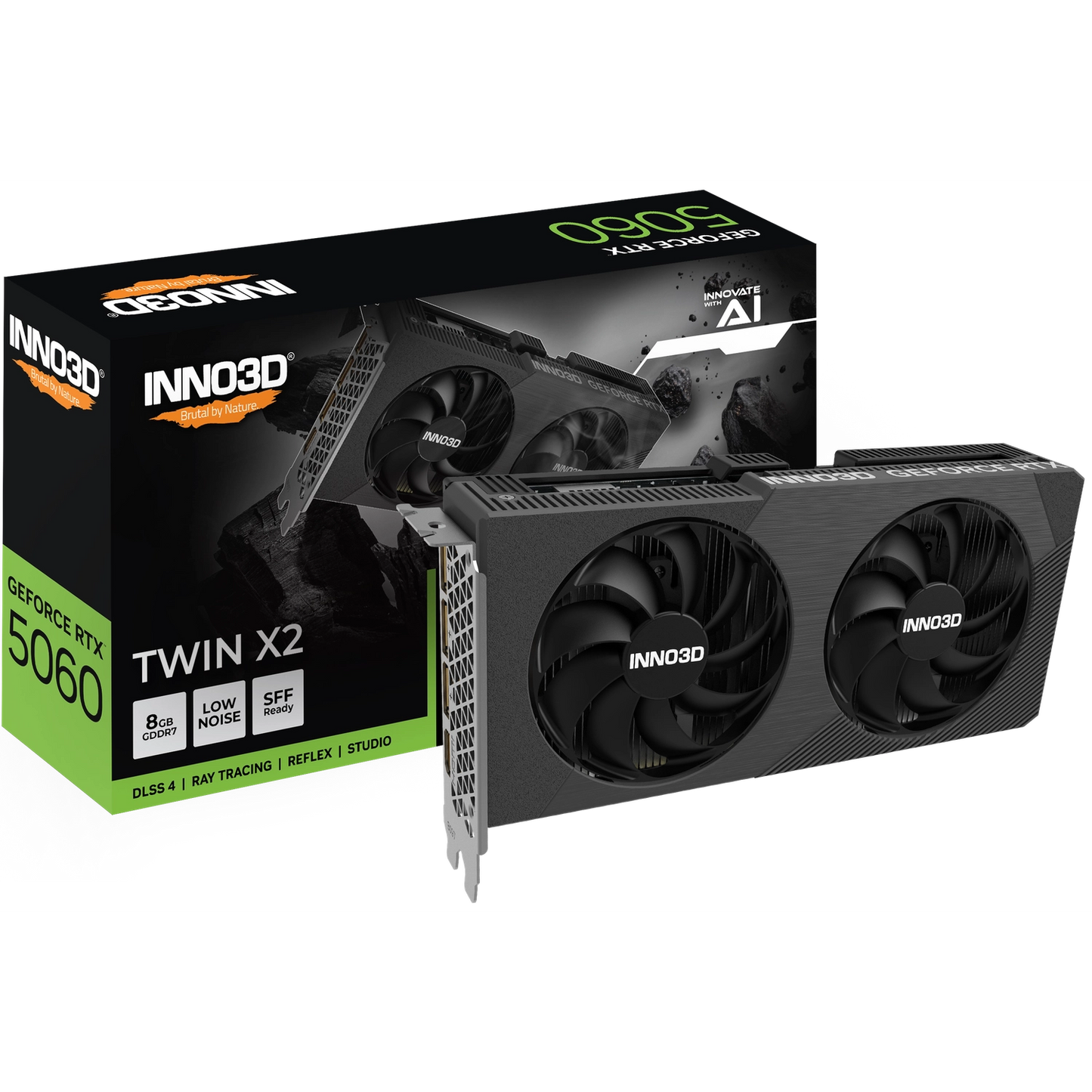 Placa de Video INNO3D NVIDIA Geforce RTX 5060 8GB GDDR7 TWIN X2