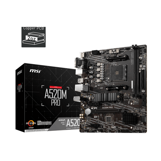 Mother MSI A520M PRO DDR4 AM4 (Series 3000/4000/5000)